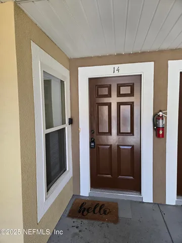 a view of front door of a house