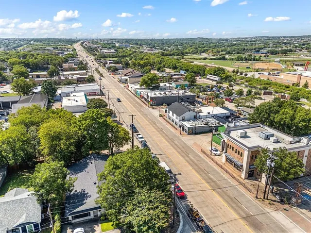 an aerial view of a city