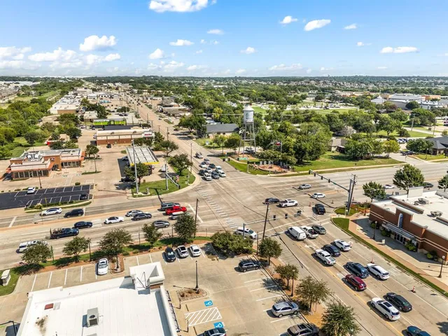 an aerial view of a city