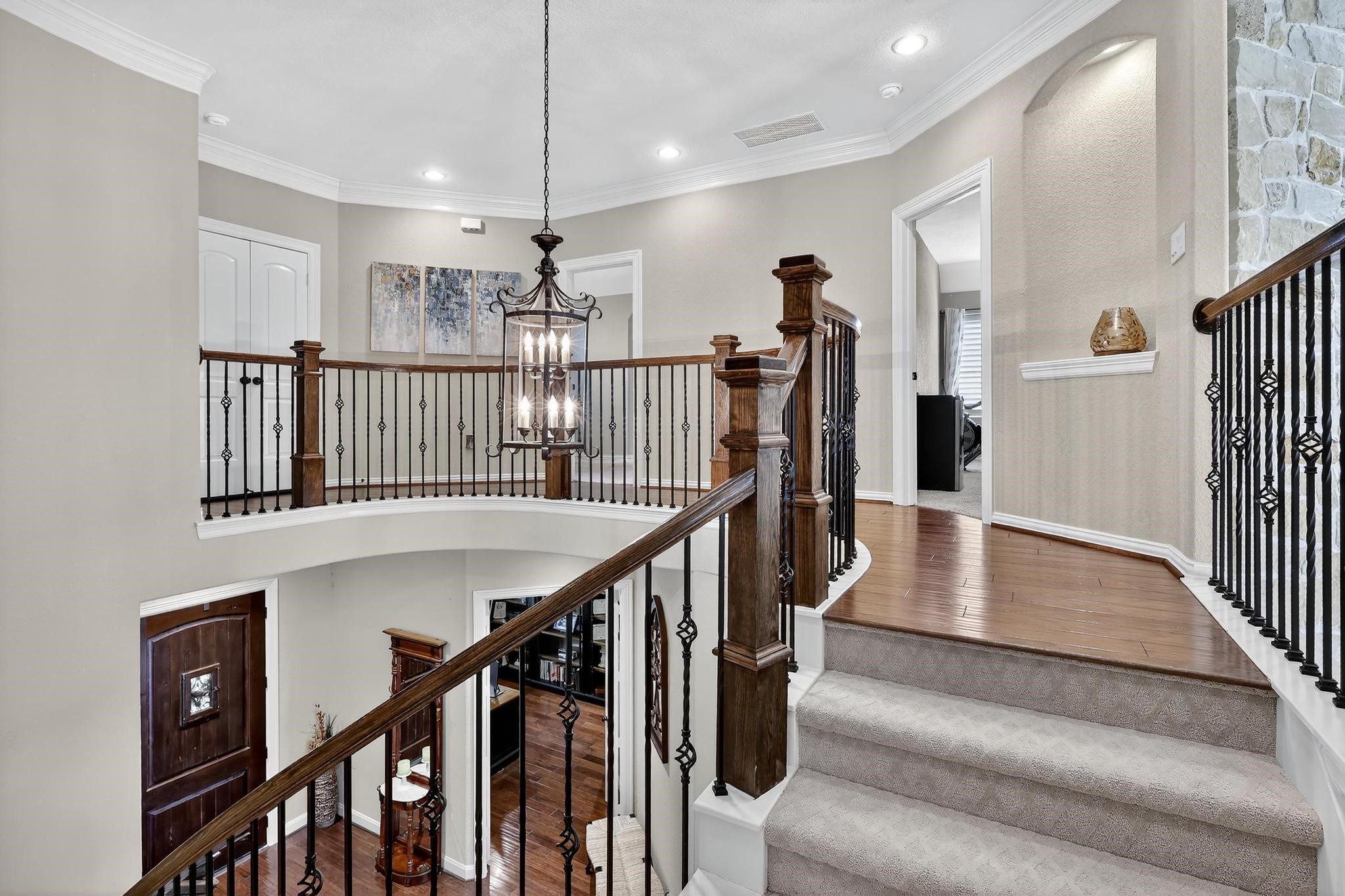 25803 Heritage Maple Drive Spring, TX 77389 - Photo 19 of 46 a view of entryway and hall with wooden floor