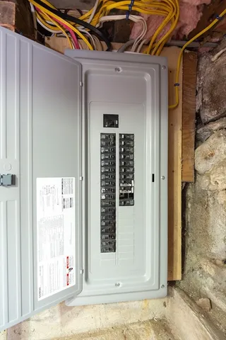 a view of wooden door