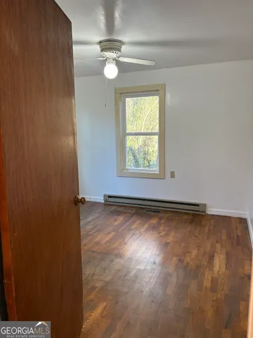 an empty room with a window