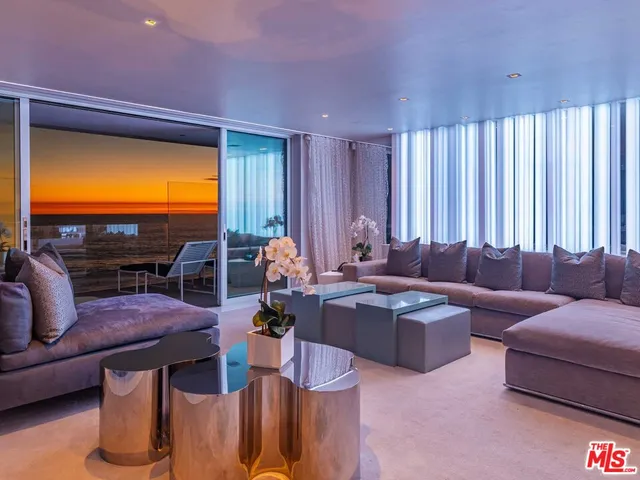 a view of a room with shelves