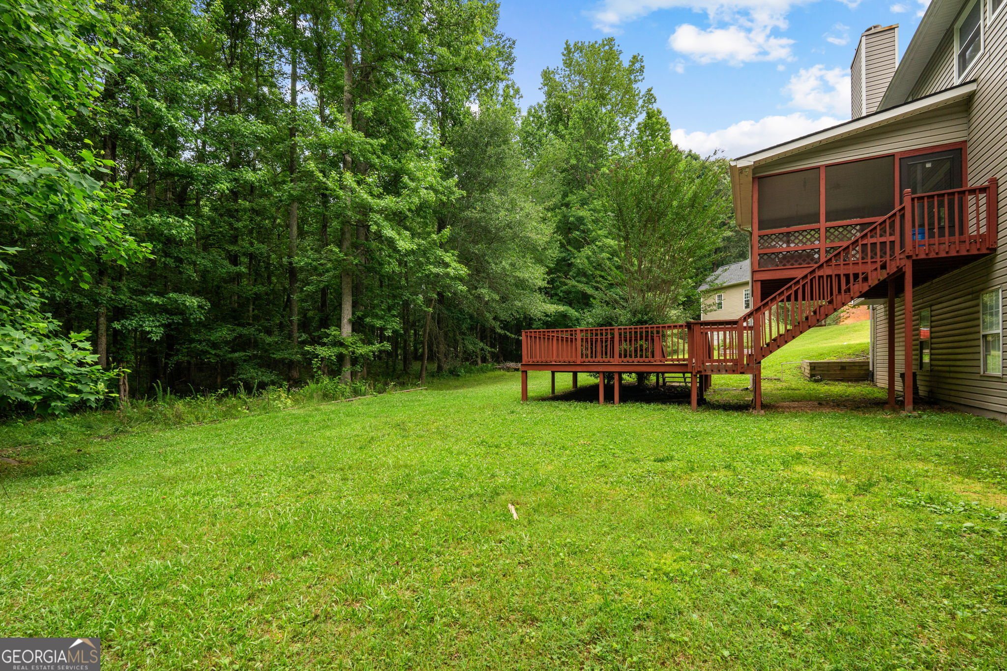 375 Gaelic Way Tyrone, GA 30290 - Photo 46 of 54 a view of backyard with trampoline