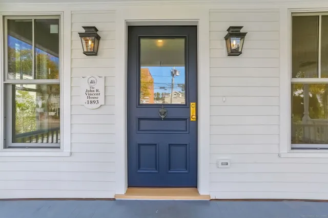 a view of front door of house