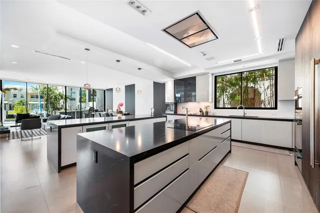 a bathroom with a bathtub and a sink