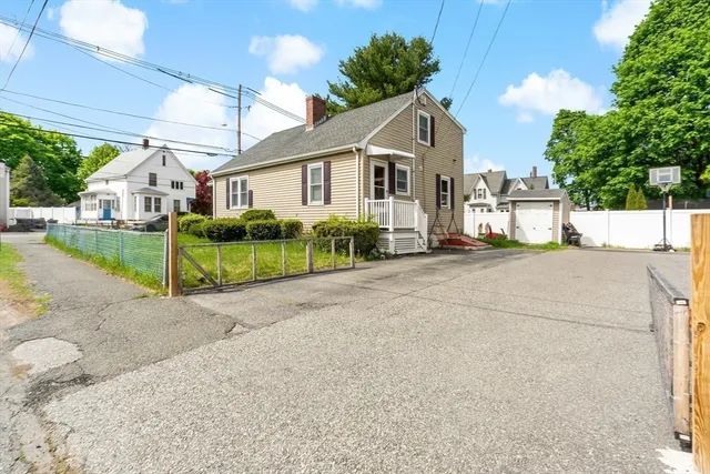 a view of a house with a patio