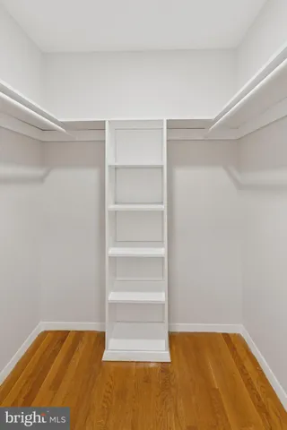 a view of a room with storage