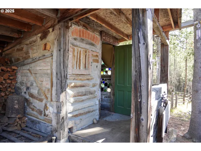 a open area with a yard and mountain view
