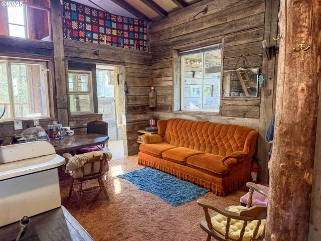 a view of a glass door