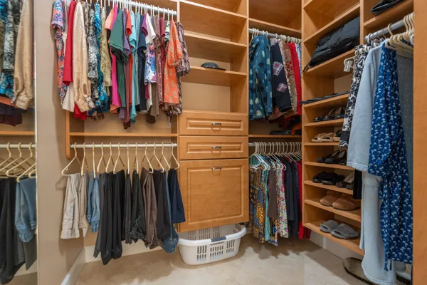 a view of a workspace with furniture and a kitchen