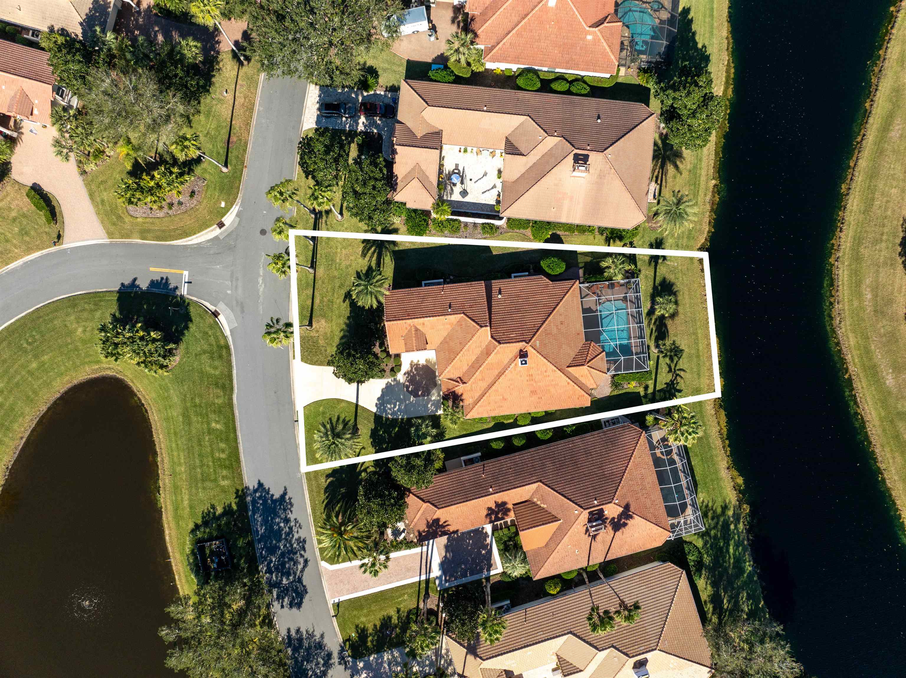 314 Fiddlers Point Drive St. Augustine, FL 32080 - Photo 4 of 54 an aerial view of a house with a swimming pool