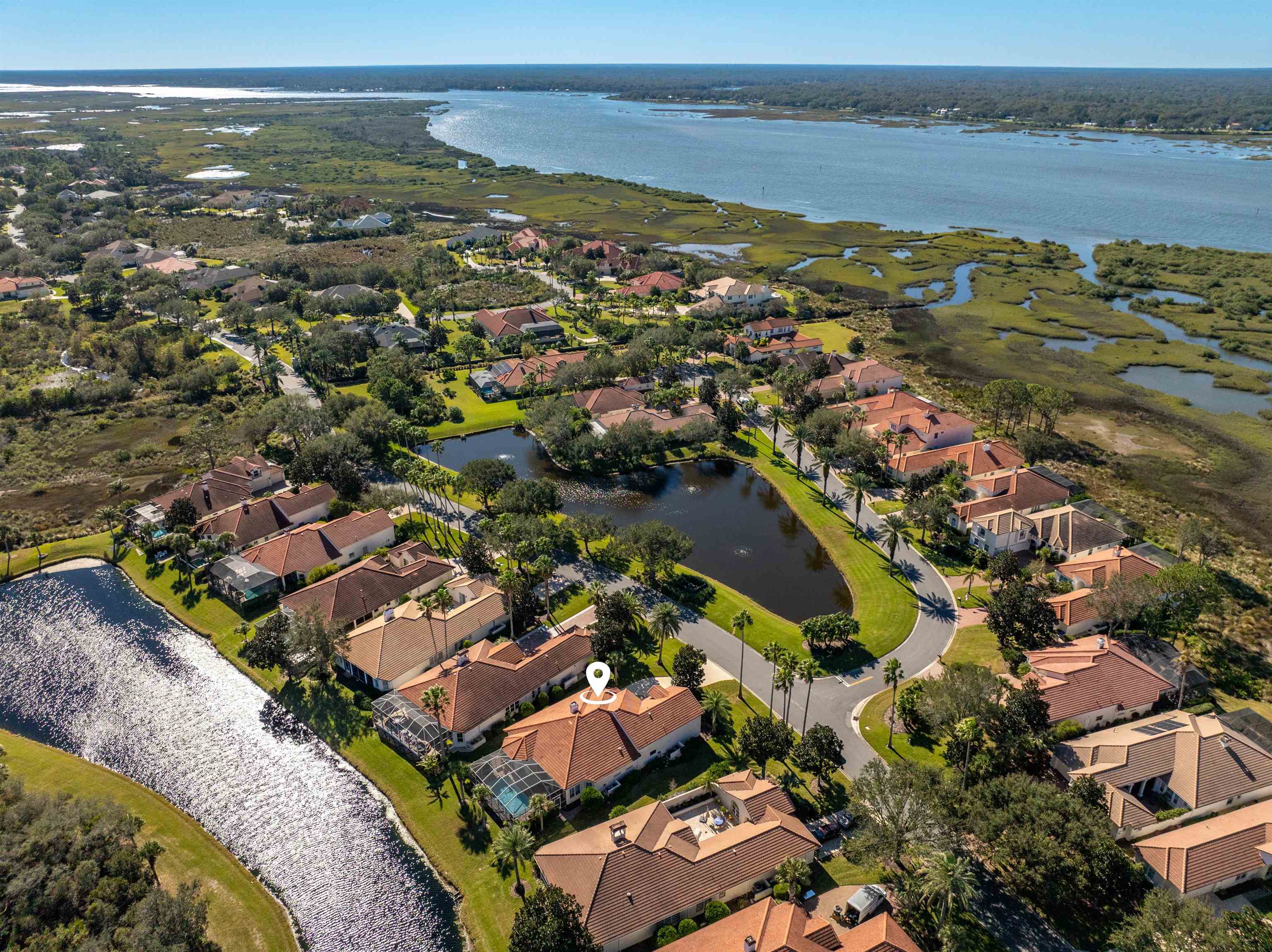314 Fiddlers Point Drive St. Augustine, FL 32080 - Photo 48 of 54 an aerial view of residential houses with outdoor space