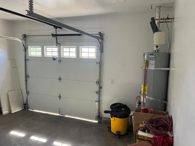 a view of a car garage