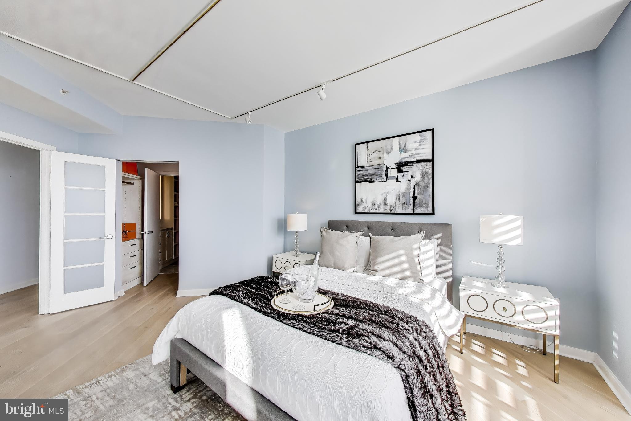 1300 13th Street Northwest, Unit 601 Washington, DC 20005 - Photo 16 of 35 White oak floors throughout bedroom