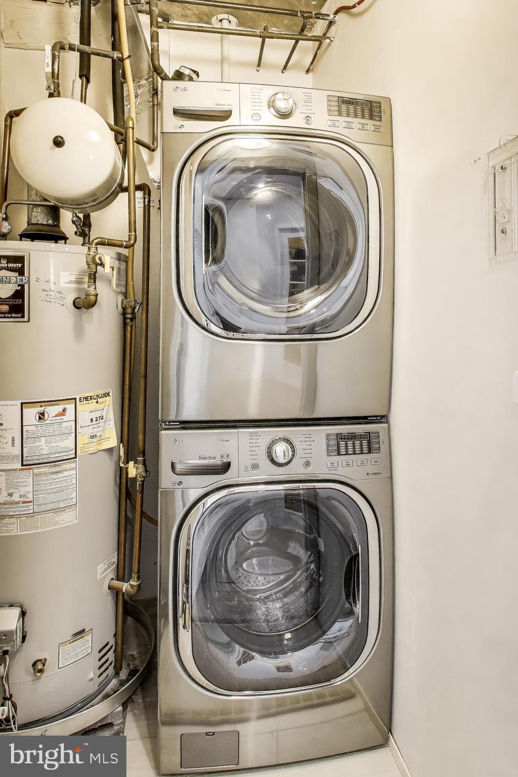 1300 13th Street Northwest, Unit 601 Washington, DC 20005 - Photo 26 of 35 Full size stacked washer and dryer