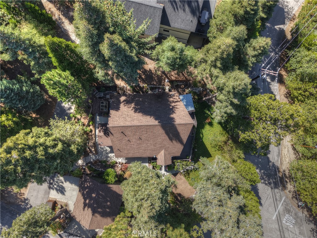158 Golf Course Road Lake Arrowhead, CA 92391 - Photo 59 of 75 an aerial view of a house with a yard