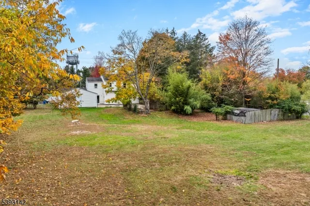 a view of yard with swimming pool and trees