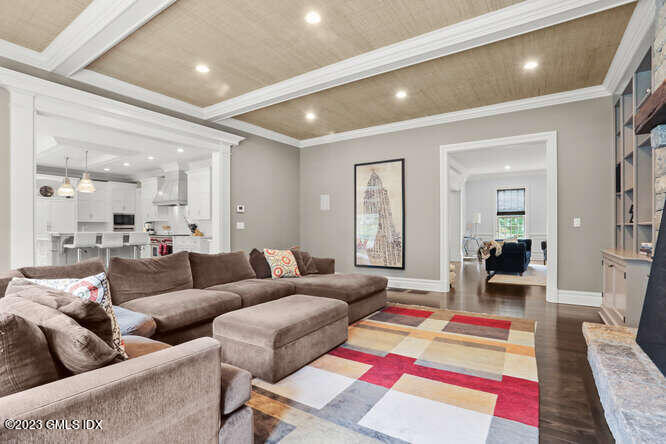 33 Boulder Brook Road Greenwich, CT 06830 - Photo 11 of 50 a living room with furniture and kitchen view