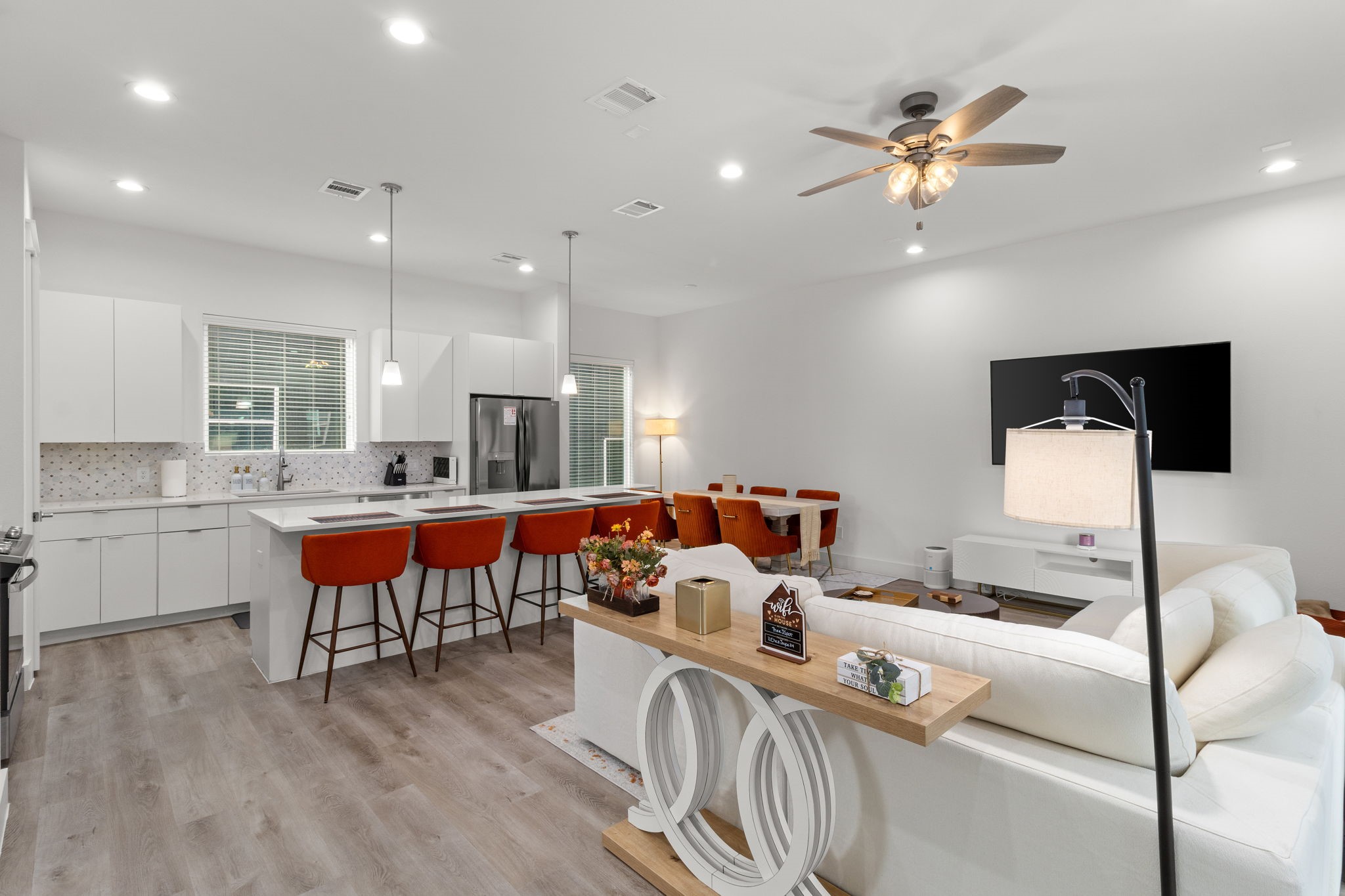 517 Schweikhardt Street Houston, TX 77020 - Photo 5 of 49 a living room with furniture and a wooden floor