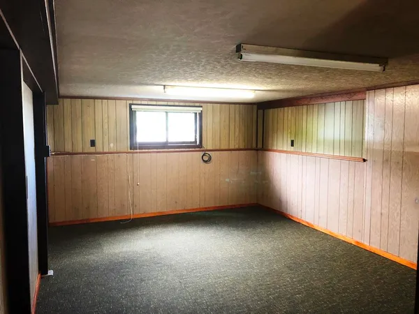 an empty room with a window