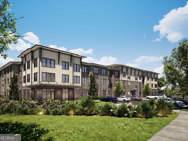 1399 Herrington Road, Unit 1202 Lawrenceville, GA 30044 - Photo 15 of 32 a front view of a house with garden