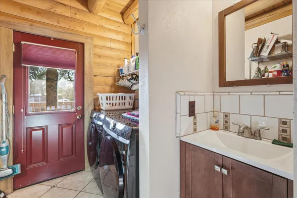 a view of storage and utility room