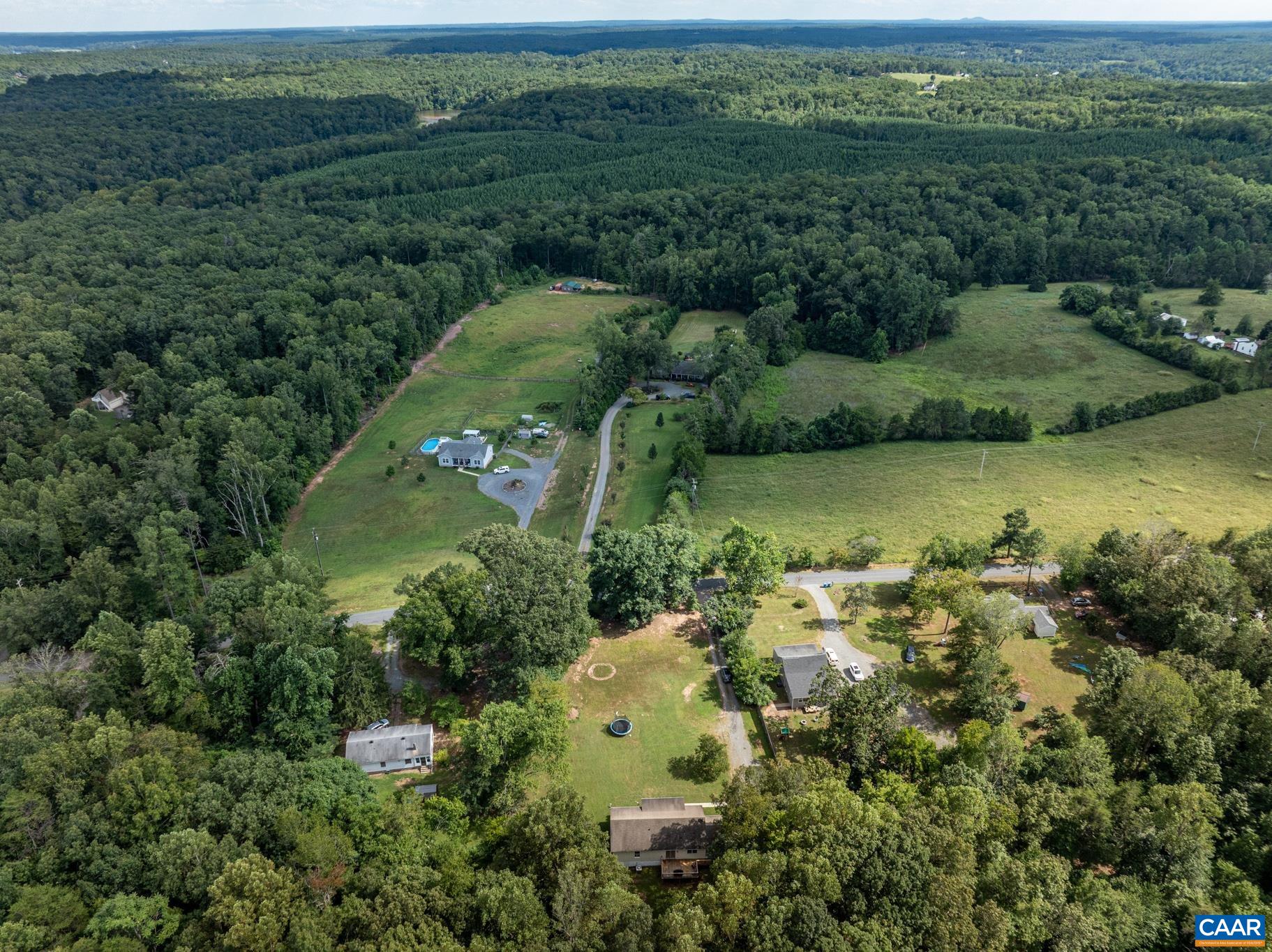 858 James River Road Scottsville, VA 24590 - Photo 32 of 33 an aerial view of a houses with a yard