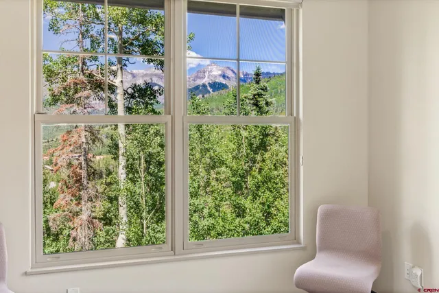 a view of a window in a room