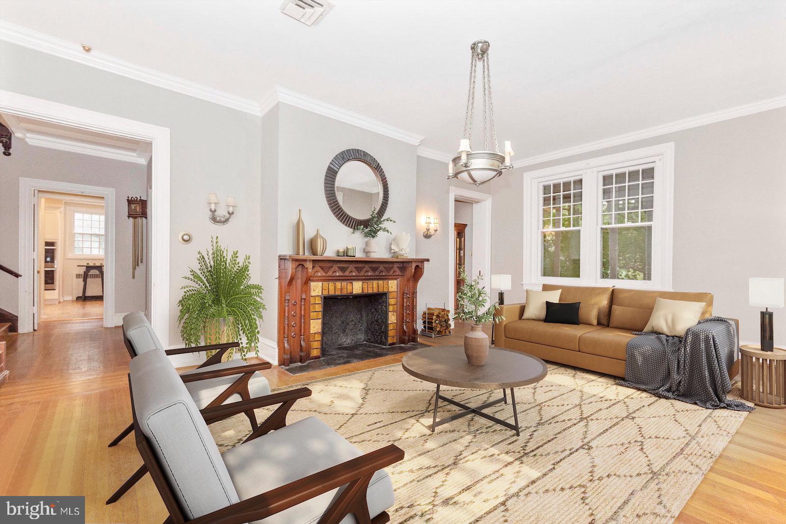 6 East Brookhaven Road Wallingford, PA 19086 - Photo 5 of 70 Living Room (virtual staging)