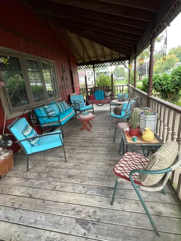a outdoor space with chairs