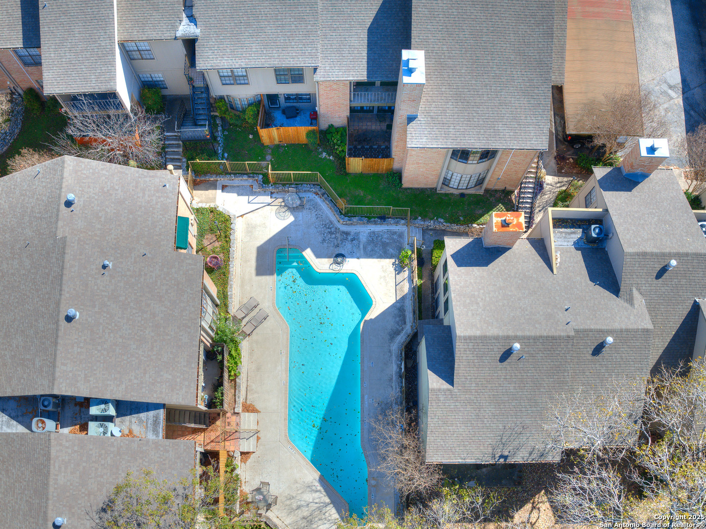 7711 Callaghan Road, Unit 702 San Antonio, TX 78229 - Photo 35 of 49 an aerial view of a house with outdoor space