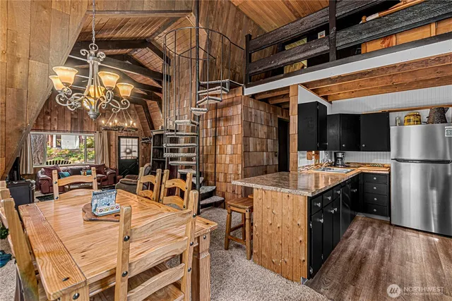 a view of outdoor space with seating