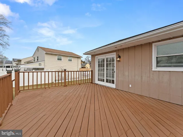 a view of a wooden deck