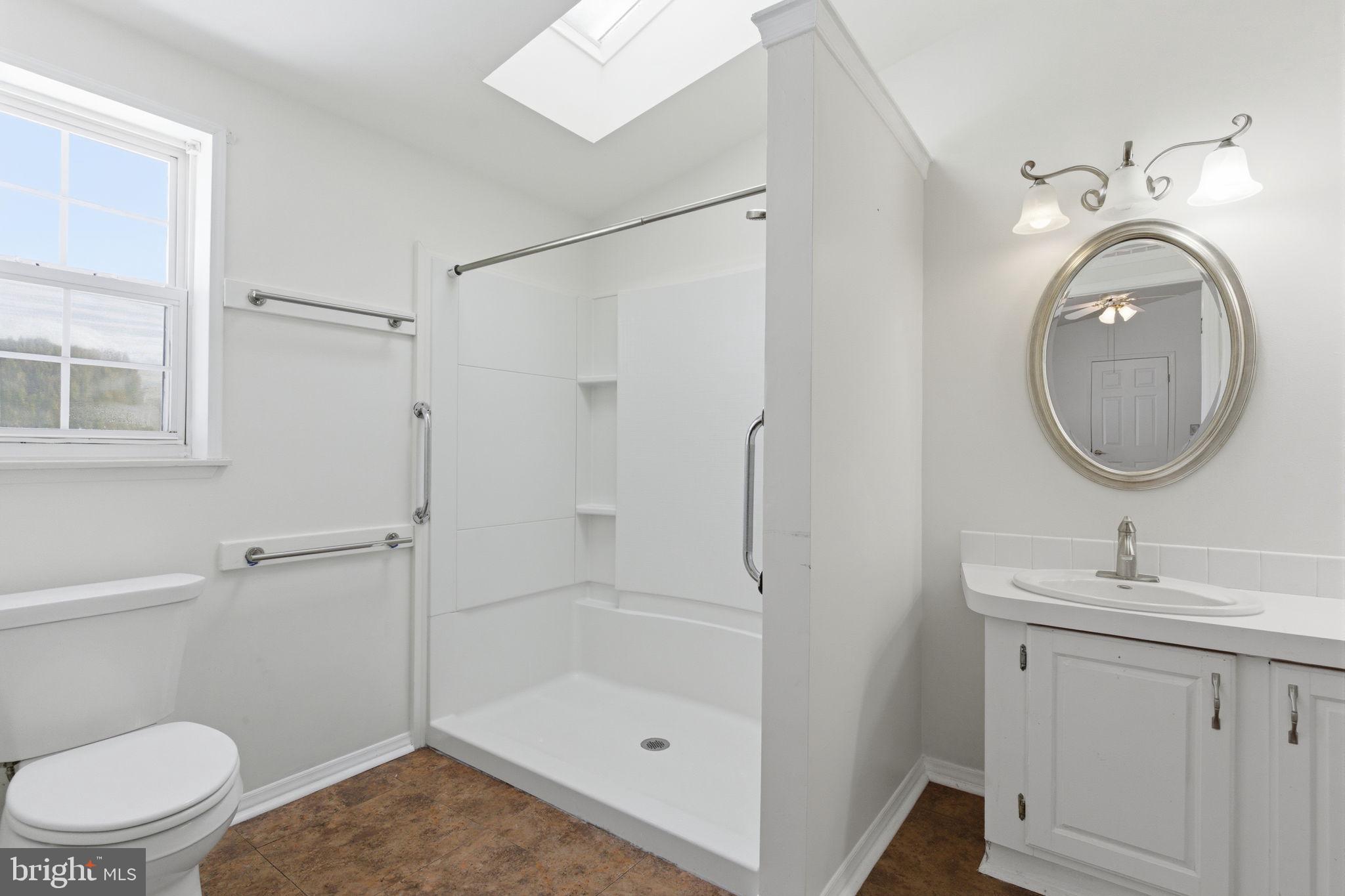 435 Spring Meadow Circle New Hope, PA 18938 - Photo 20 of 38 a bathroom with a toilet a sink and a mirror