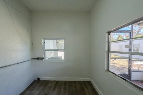 an empty room with a window