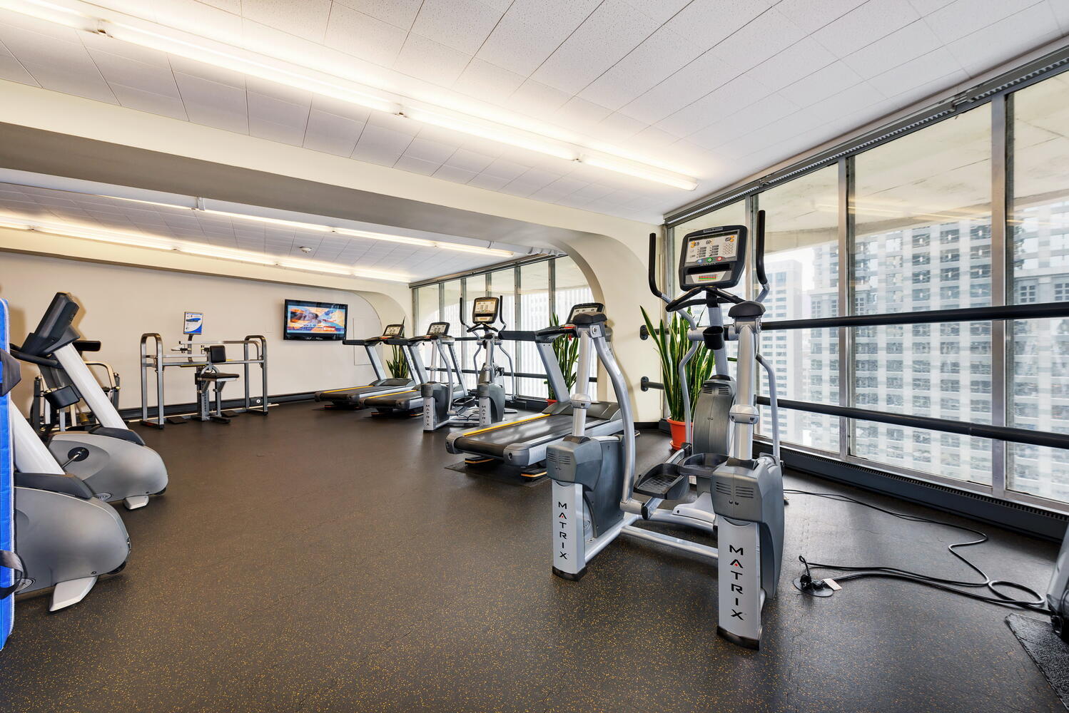 300 North State Street, Unit 4303 Chicago, IL 60654 - Photo 15 of 15 a view of a room with gym equipment