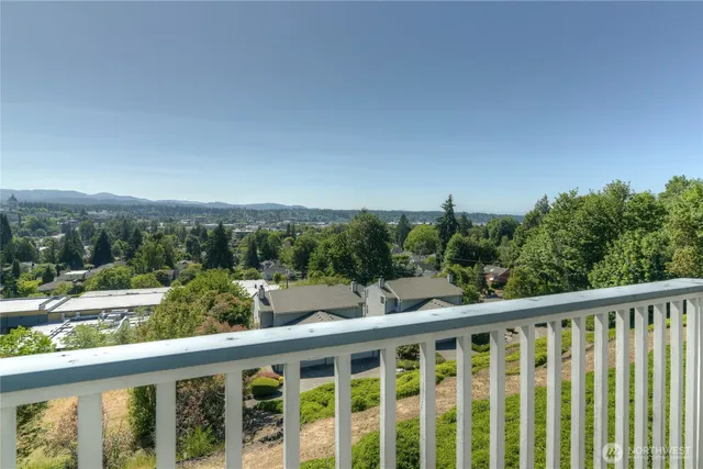 a view of a balcony with outdoor space