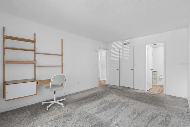 a view of a room with a area