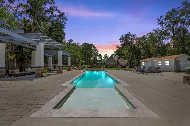 a view of a street with houses