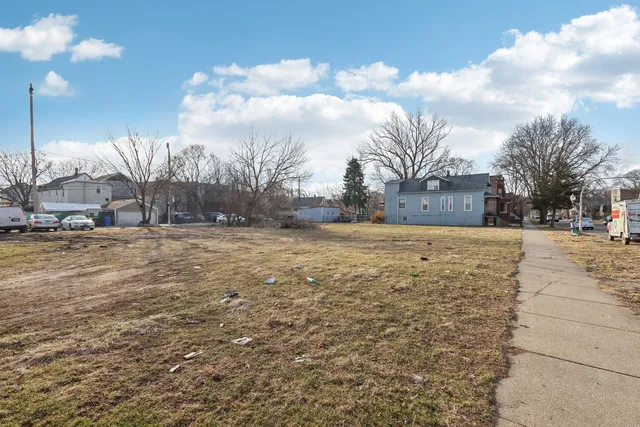 a view of a lake with houses