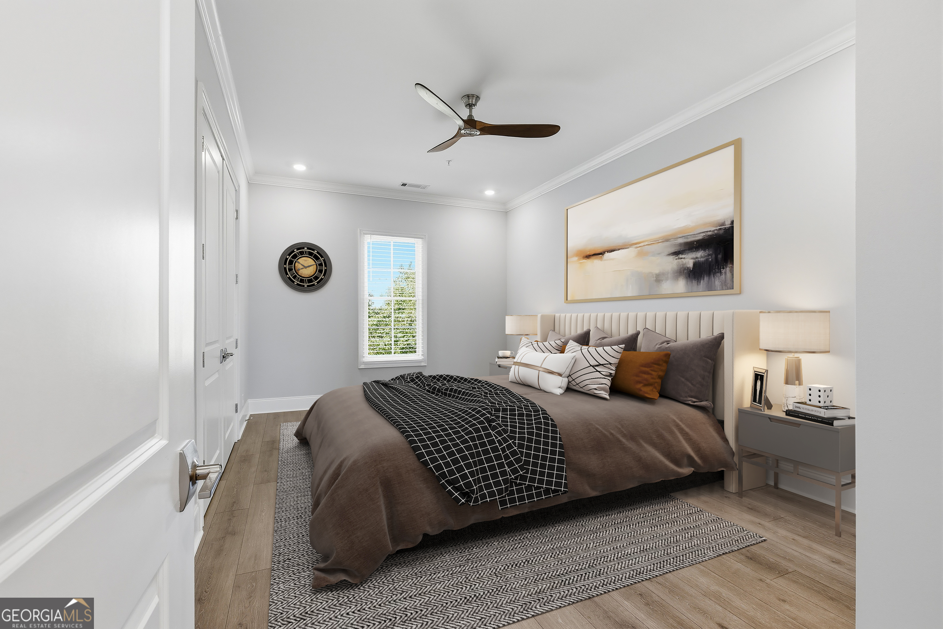 17 Cottage Lane, Unit 202 Toccoa, GA 30577 - Photo 22 of 43 a bedroom with a bed and a large mirror