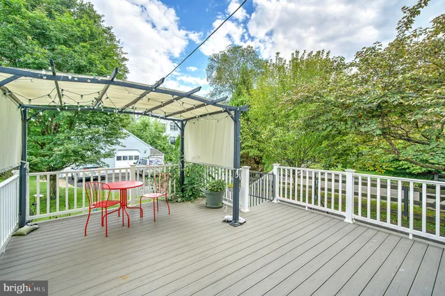 a view of deck with wooden floor and outdoor seating