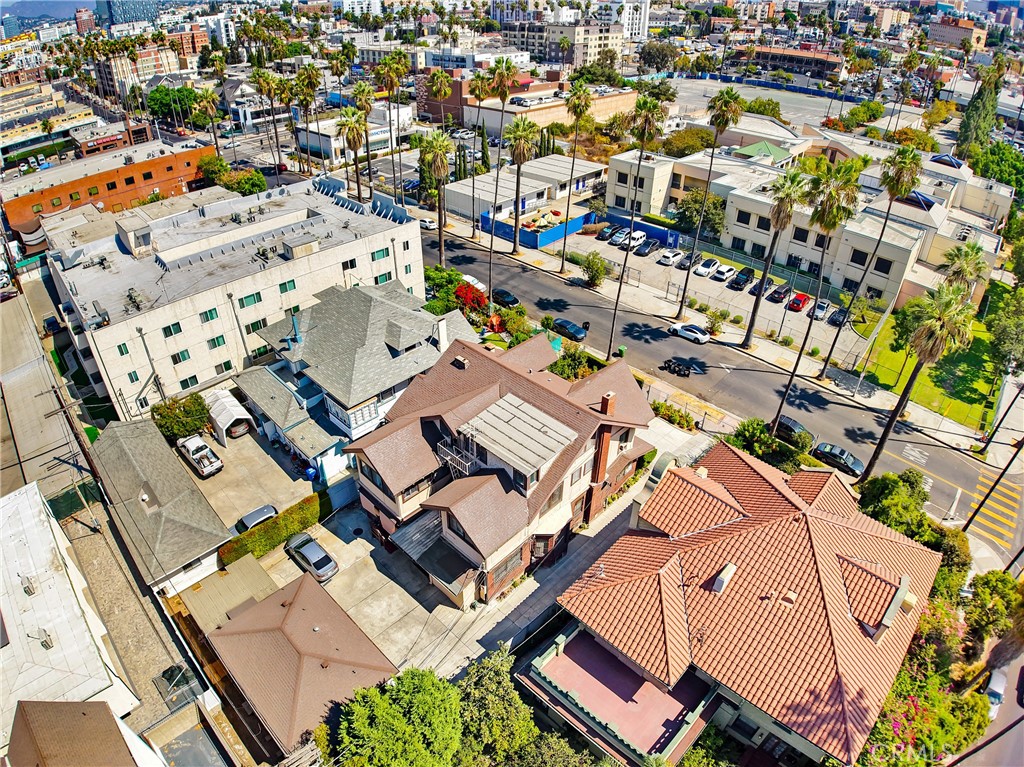 1041 Elden Avenue Los Angeles, CA 90006 - Photo 20 of 25 an aerial view of a house with a yard