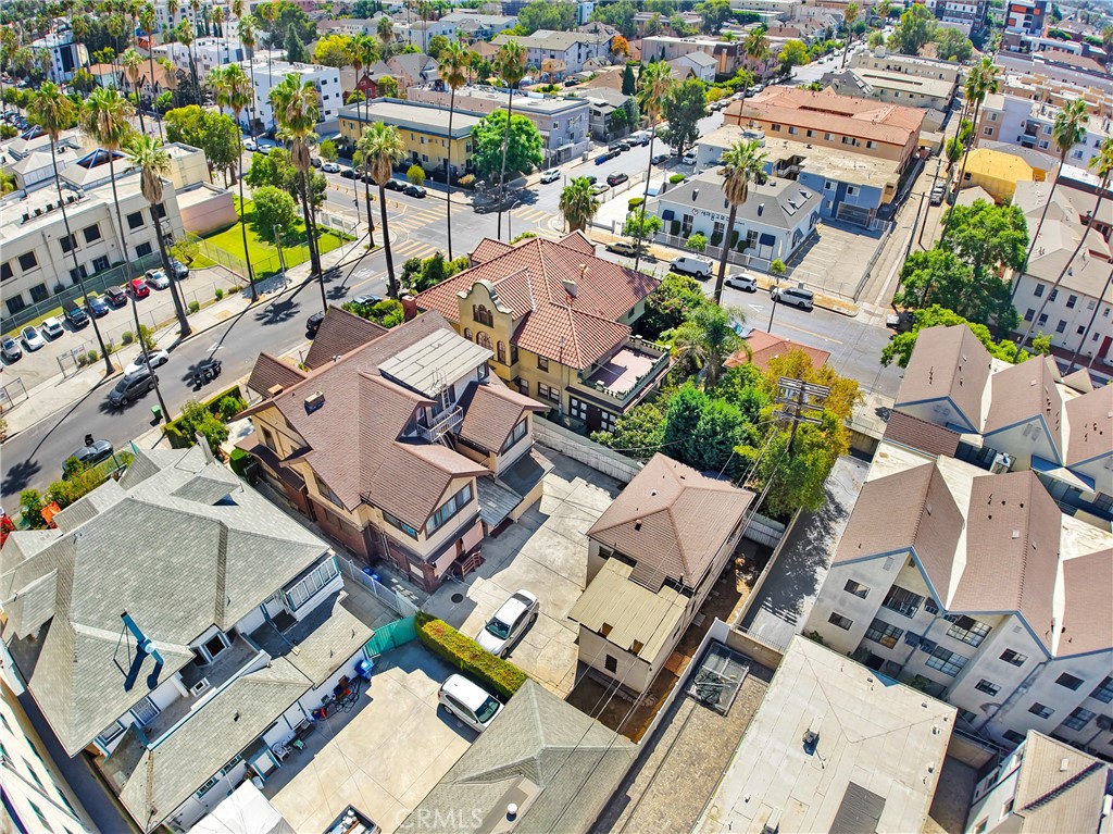 1041 Elden Avenue Los Angeles, CA 90006 - Photo 22 of 25 an aerial view of a city with lots of residential buildings