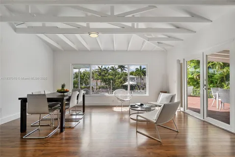 a workspace with wooden floor
