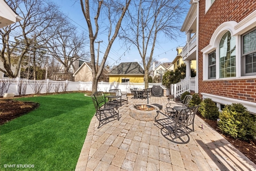 612 North County Line Road Hinsdale, IL 60521 - Photo 29 of 34 a view of outdoor space yard deck patio and fire pit