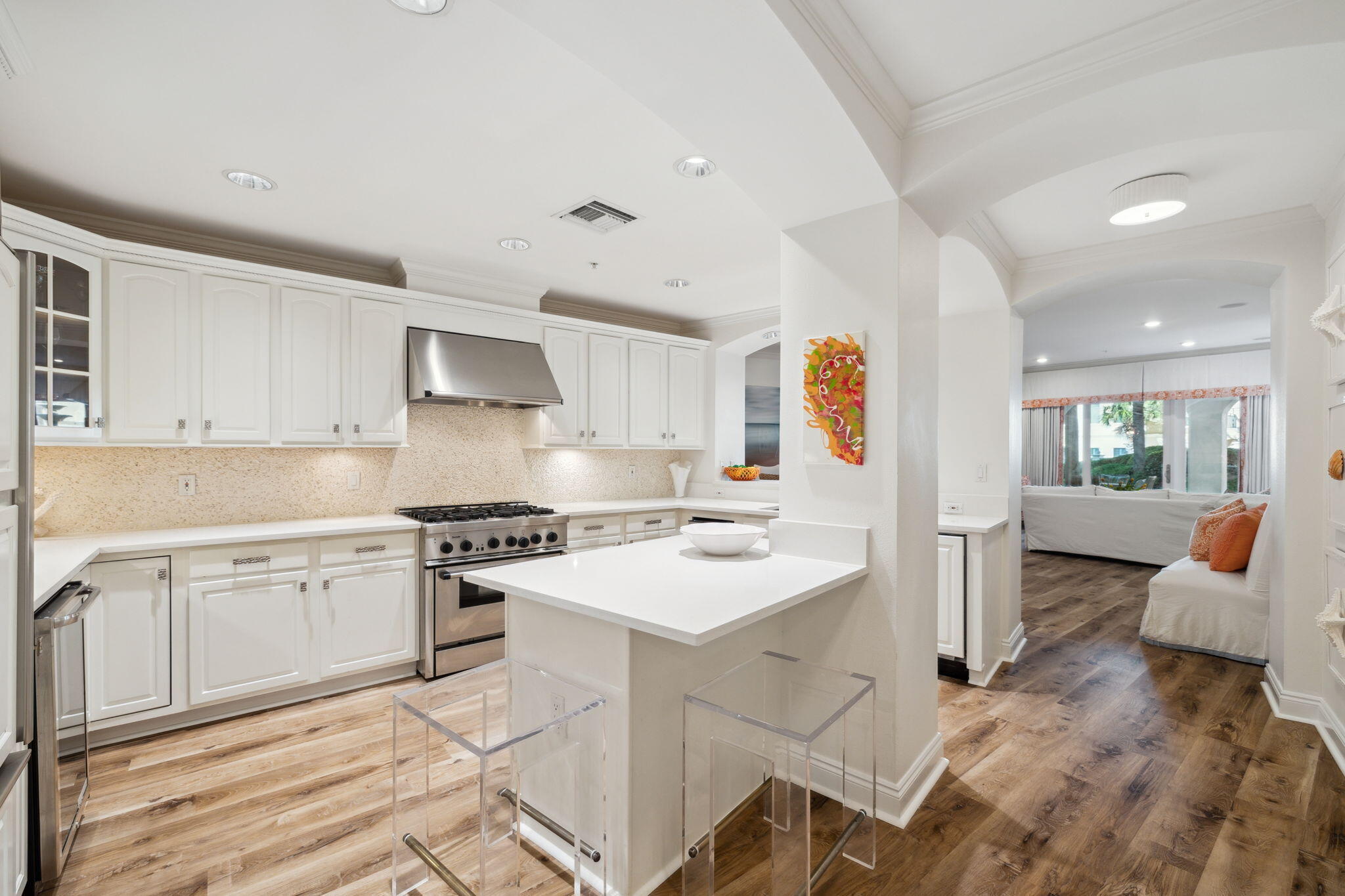 56 Blue Mountain Road, Unit B105 Santa Rosa Beach, FL 32459 - Photo 17 of 98 a kitchen with a stove a sink and a refrigerator