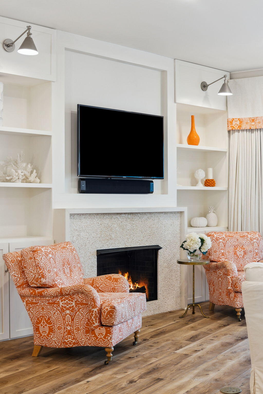 56 Blue Mountain Road, Unit B105 Santa Rosa Beach, FL 32459 - Photo 27 of 98 a living room with furniture and a fireplace