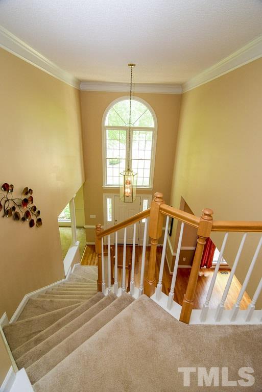 View from the second floor to the grand foyer.